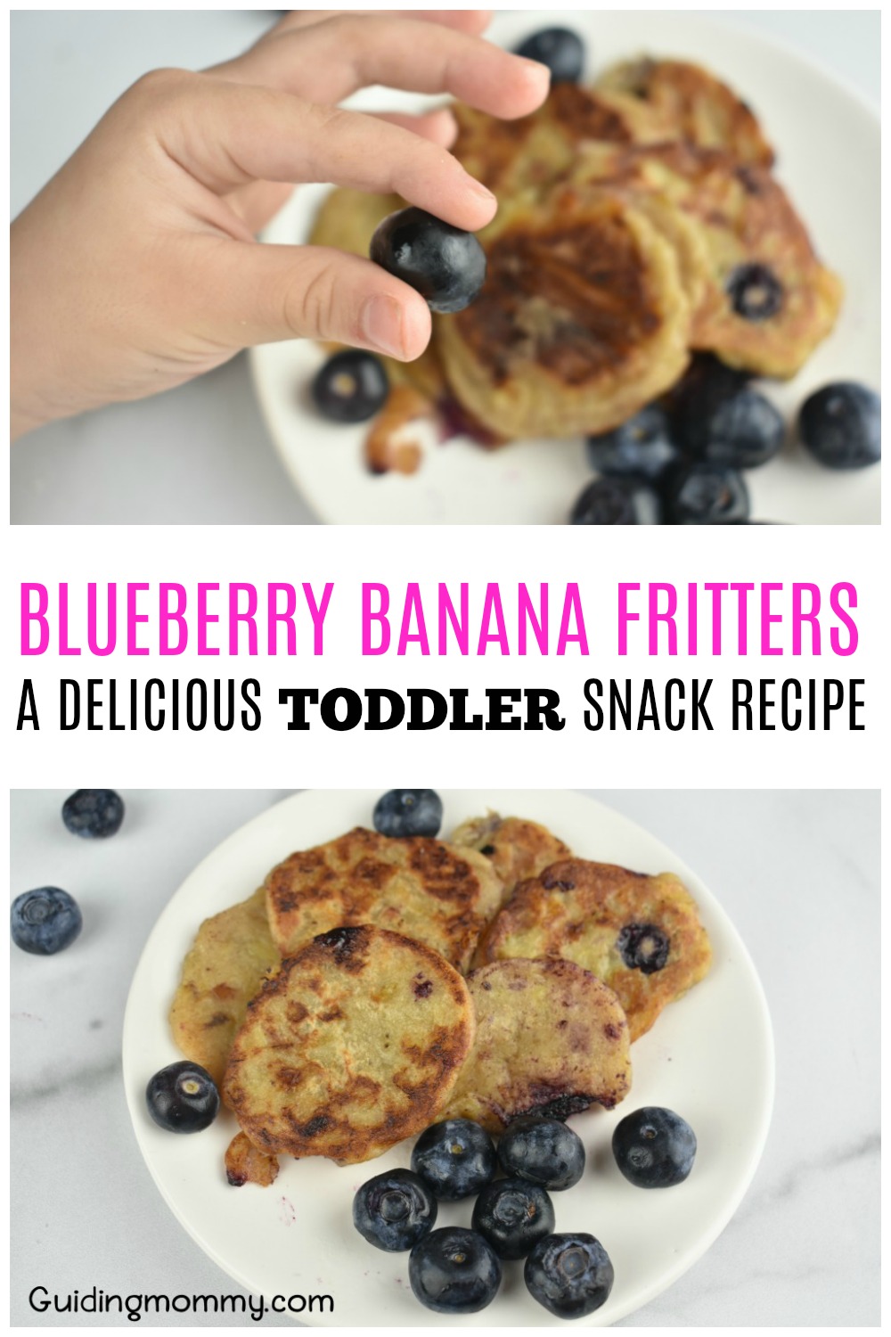 Blueberry Banana Fritters - A delicious toddler snack recipe